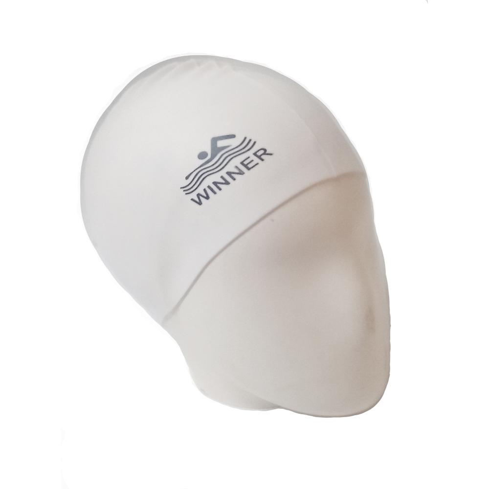 Gorro De Natación Unisex Liso Blanco De Silicona